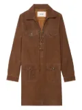 Zadig&Voltaire Remacha lace-up mini dress - Brown
