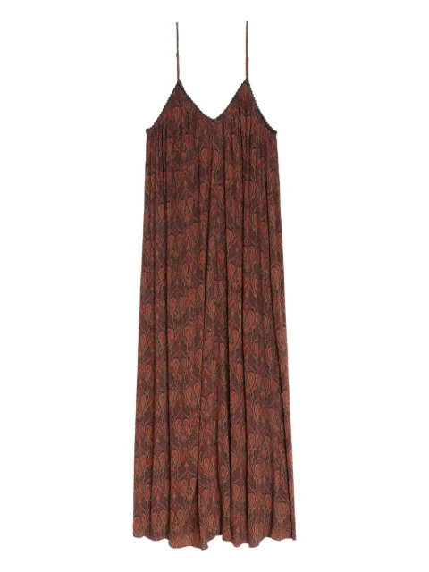 Zadig&Voltaire paisley-pattern lace-trim maxi dress