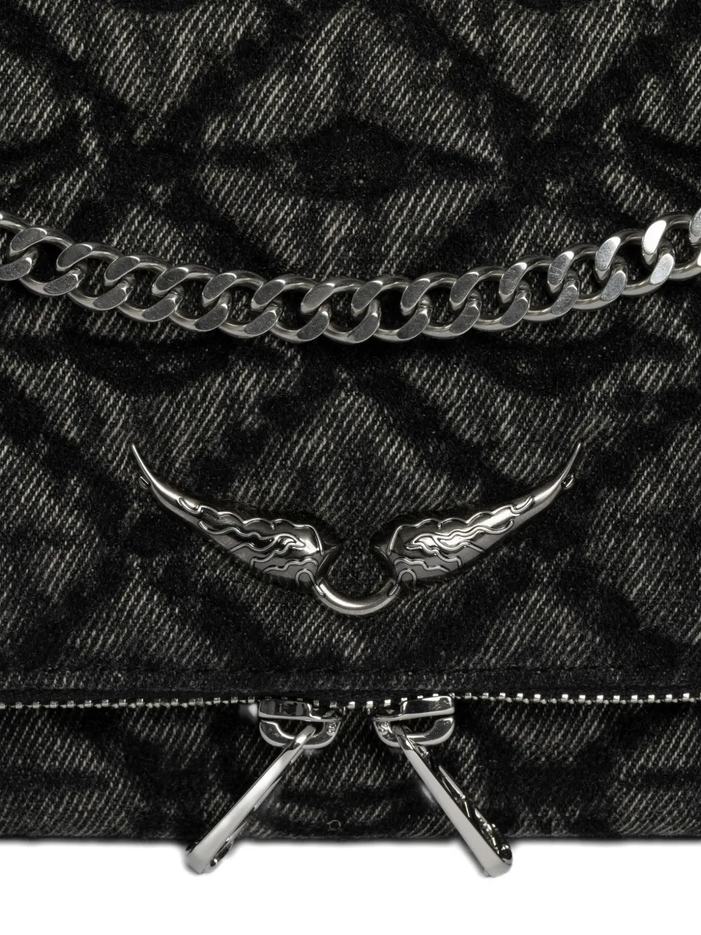 Zadig&Voltaire Crossbodytas met kettinghengsel Zwart