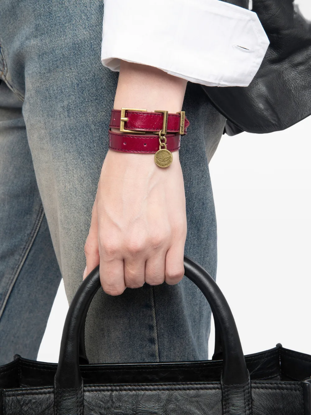 Zadig&Voltaire charm-detail buckle-design bracelet - Goud