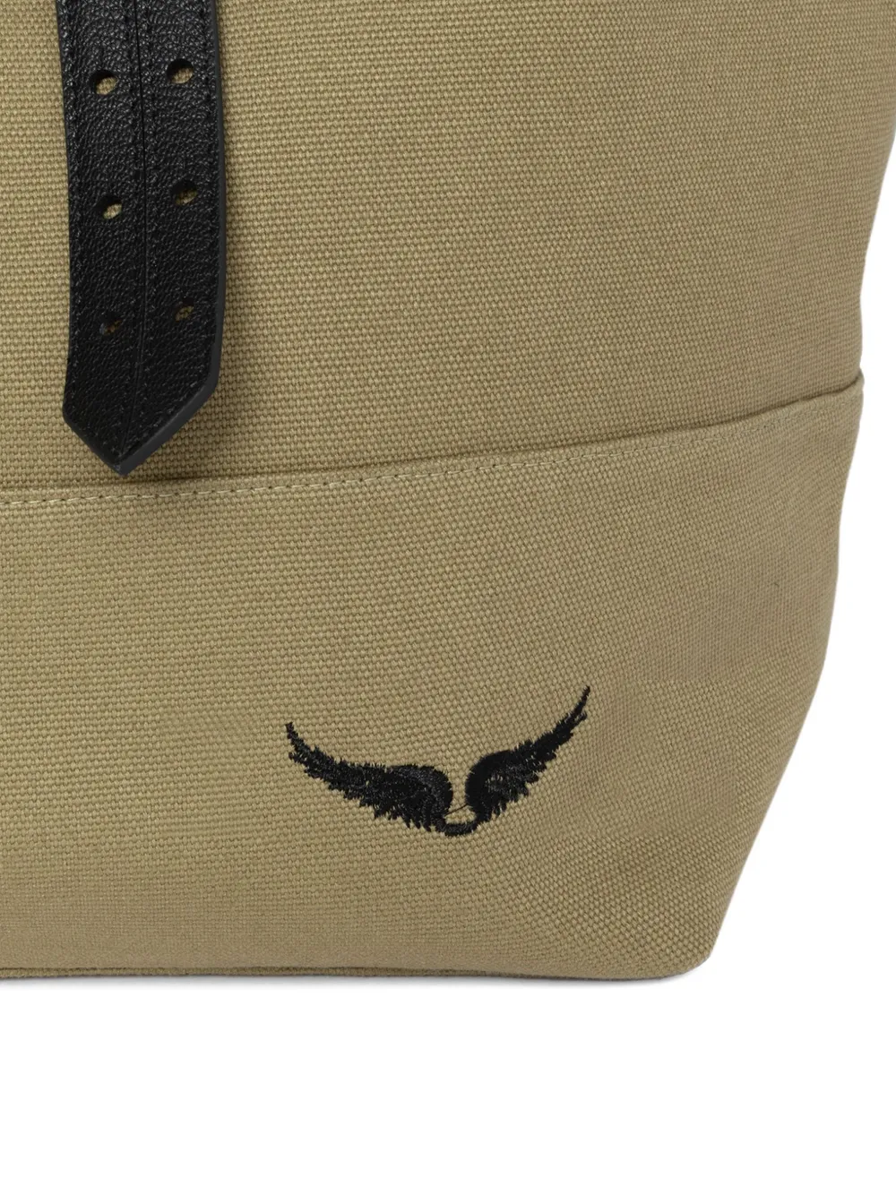  Zadig&voltaire Leather-trimmed Canvas Tote Bag - Neutrals 