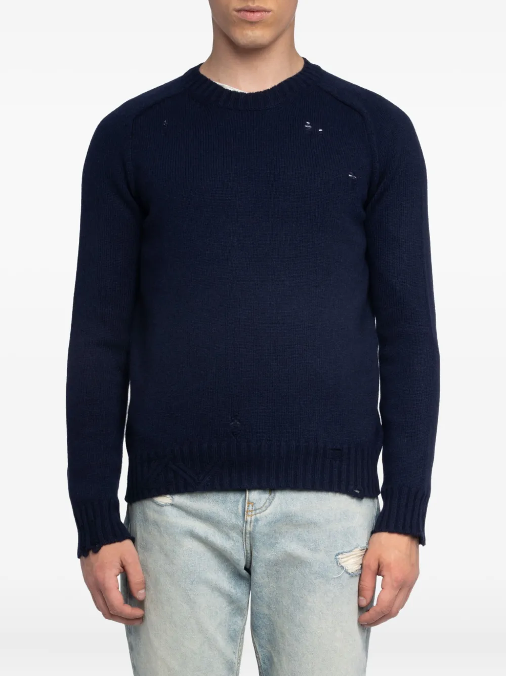 Zadig&Voltaire Gerafelde trui Blauw