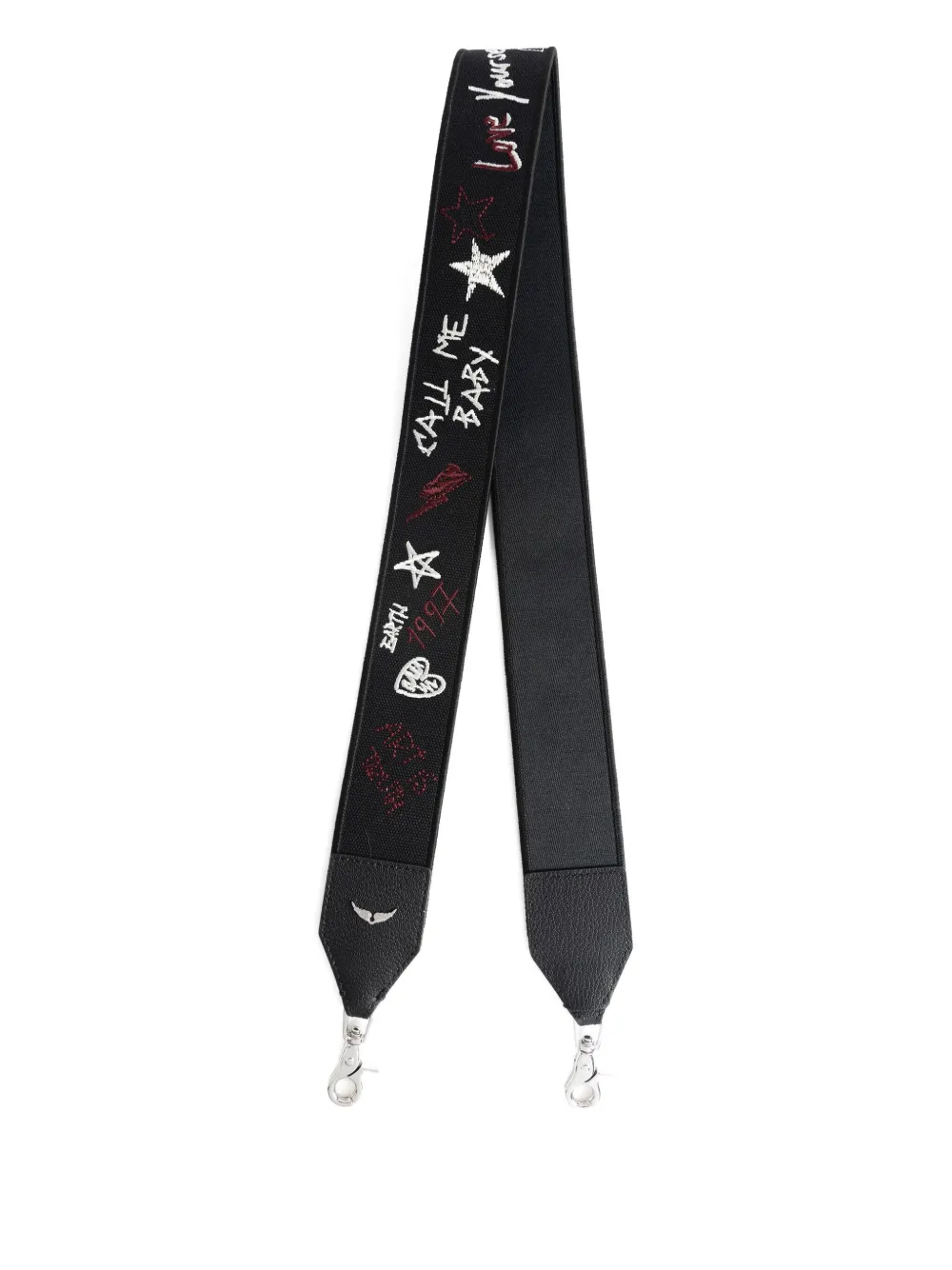 Zadig&Voltaire embroidered-details bag strap | Black | Image 1