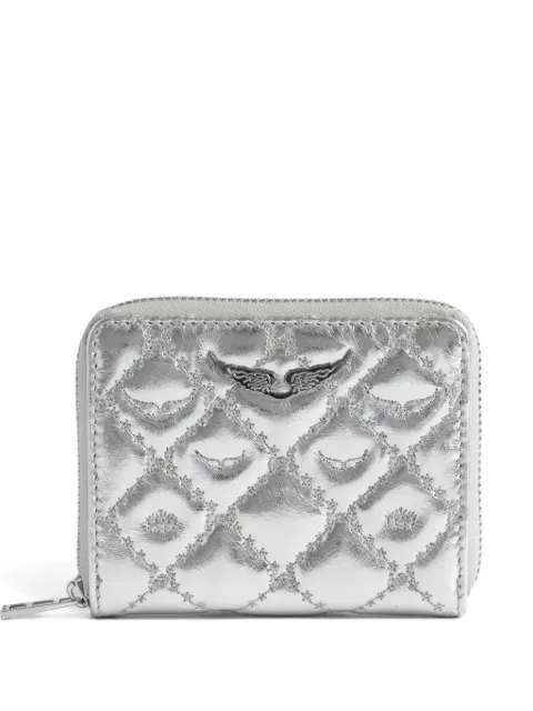 Zadig&Voltaire quilted leather zip wallet