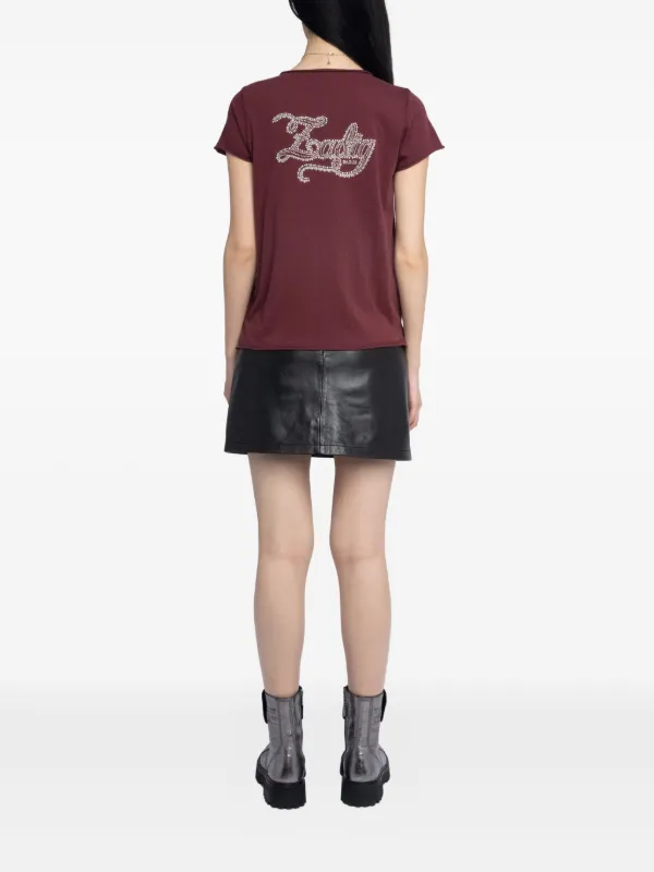 【関税 送料無料】Zadig&Voltaire ビジュートリム Tシャツ 関税 送料無料】Zadig&Voltaire ビジュートリム Tシャツ (ZADIG