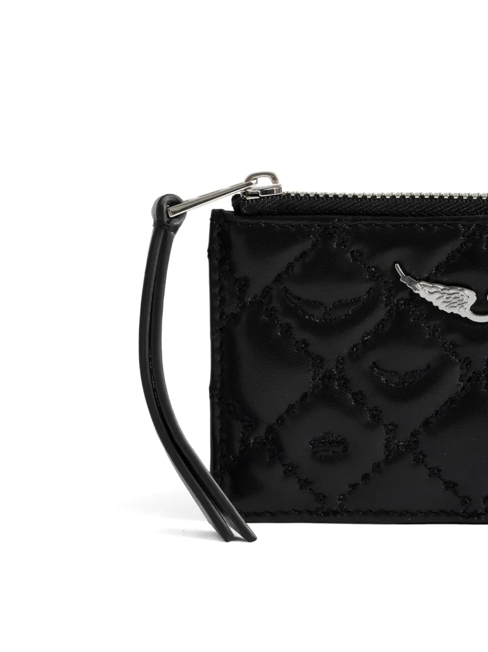 Zadig&Voltaire Pasjeshouder met logoplakkaat Zwart