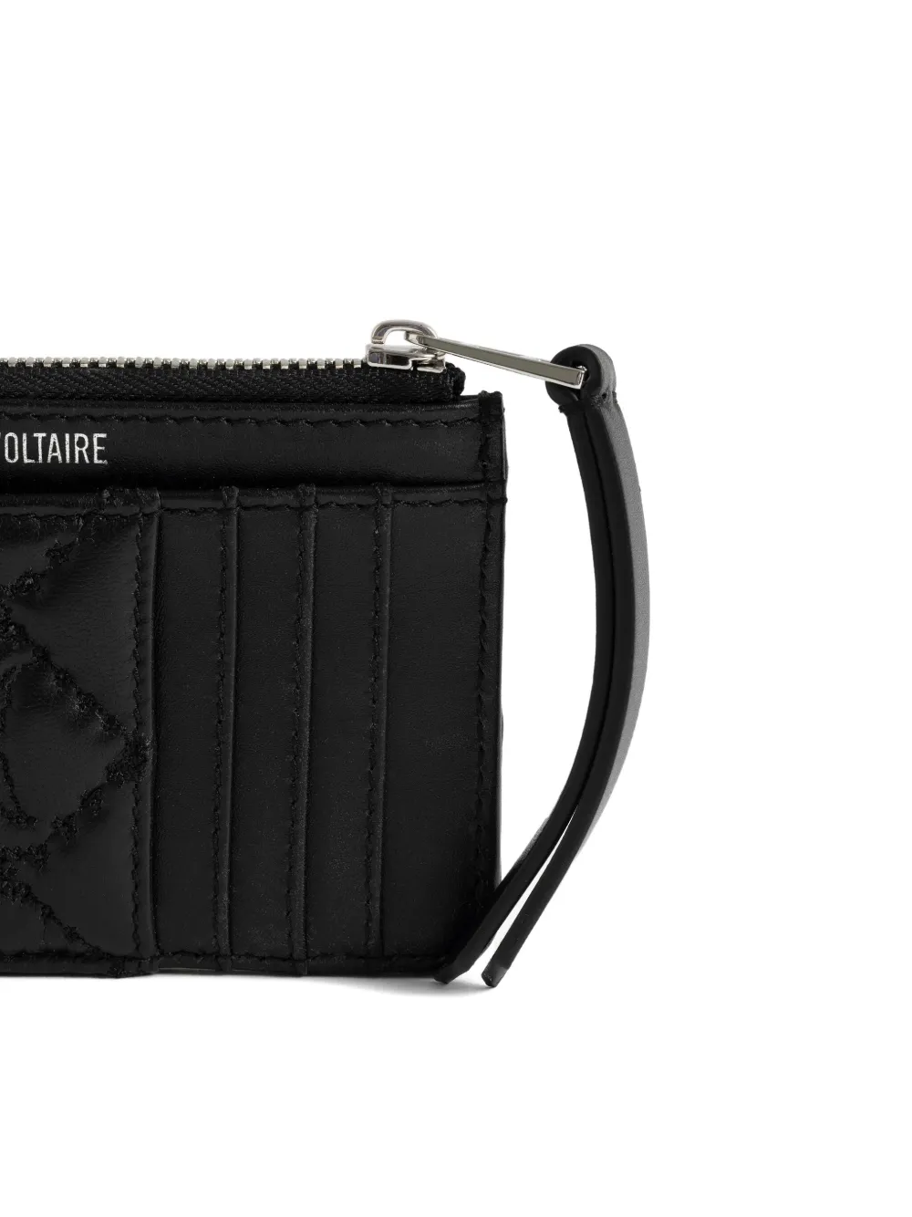 Zadig&Voltaire Pasjeshouder met logoplakkaat Zwart