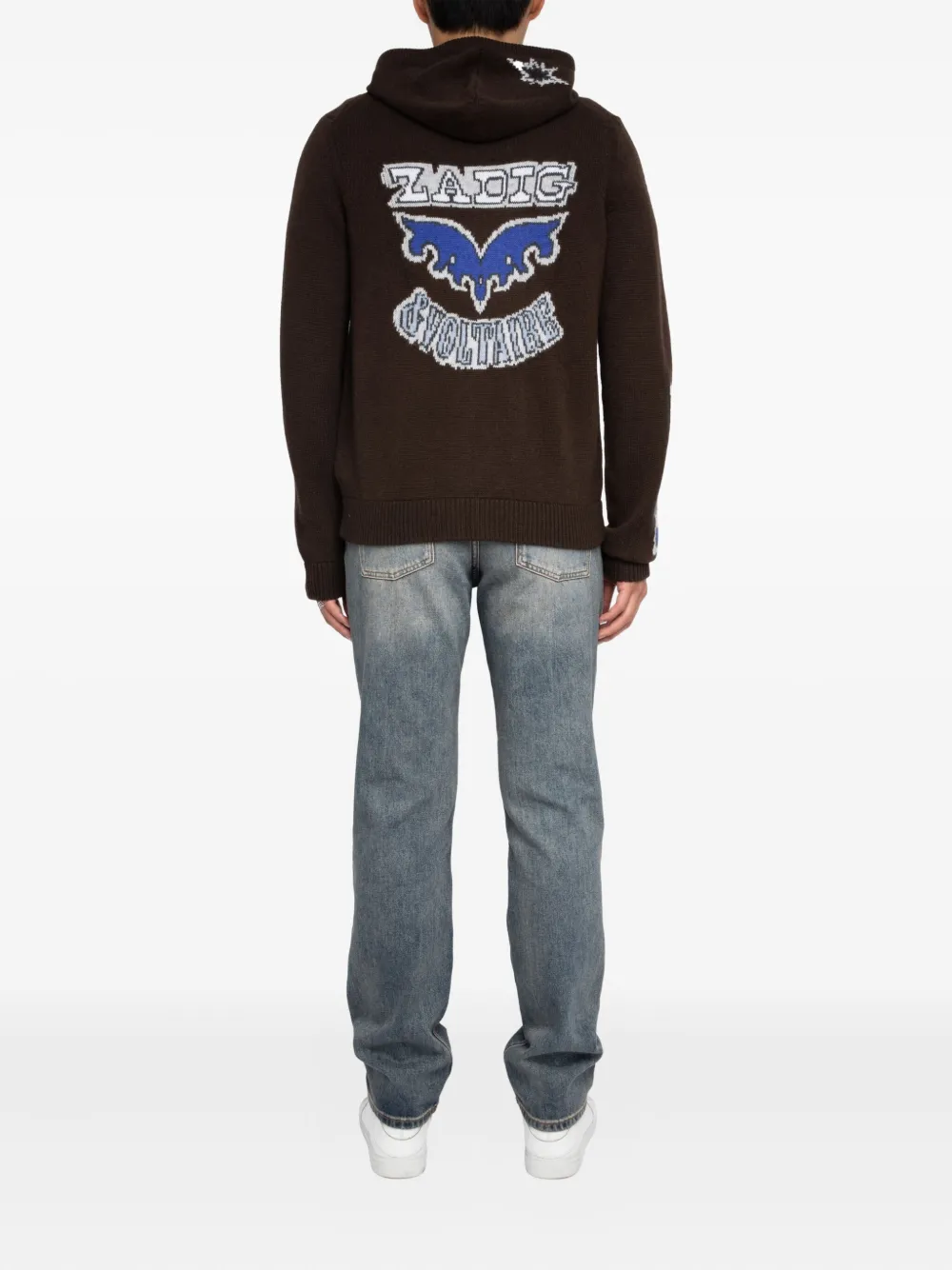 Zadig & Voltaire Oliver Zip-up Hoodie In Brown