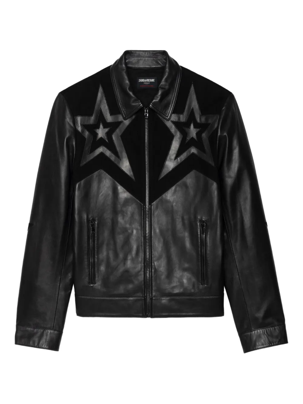 Zadig&Voltaire star-appliqué leather jacket | Black | Image 1
