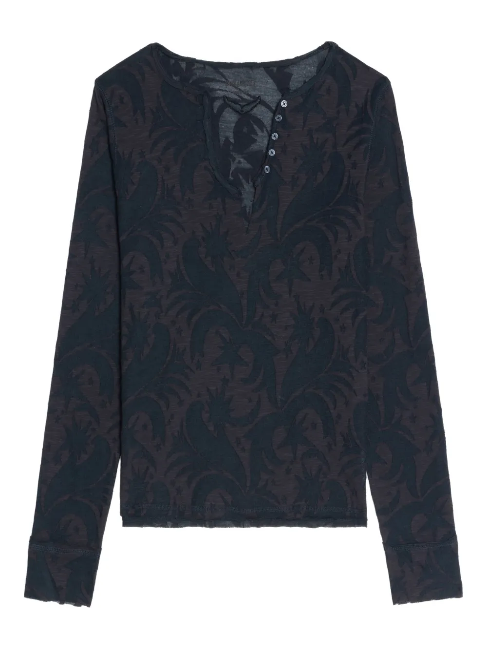 Zadig&Voltaire blouse à col tunisien | bleu | Image 1