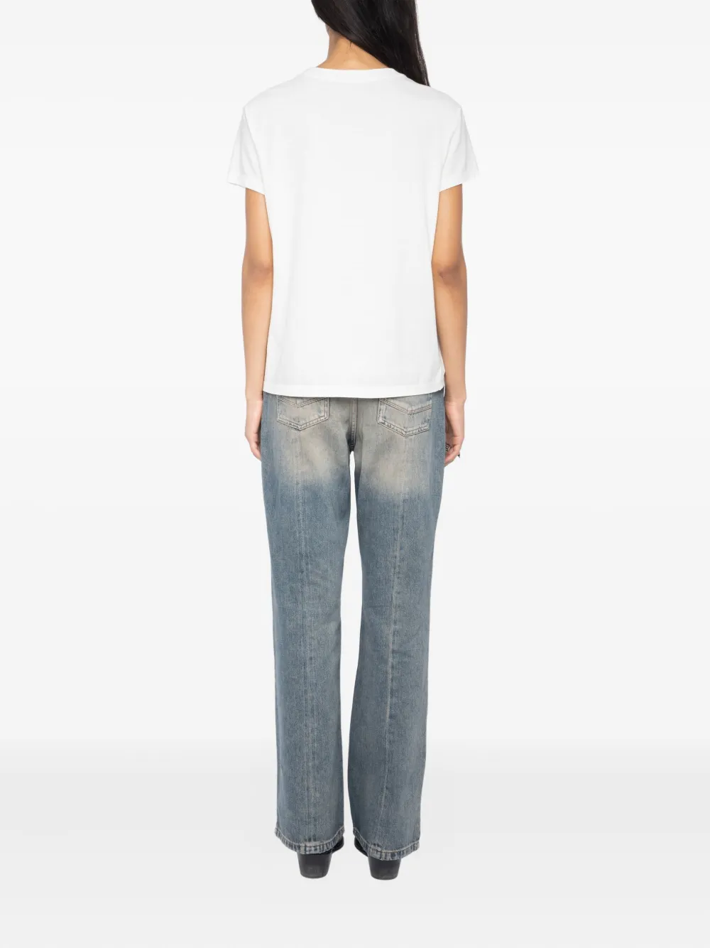 Zadig&Voltaire T-shirt verfraaid met kristallen en logo Wit