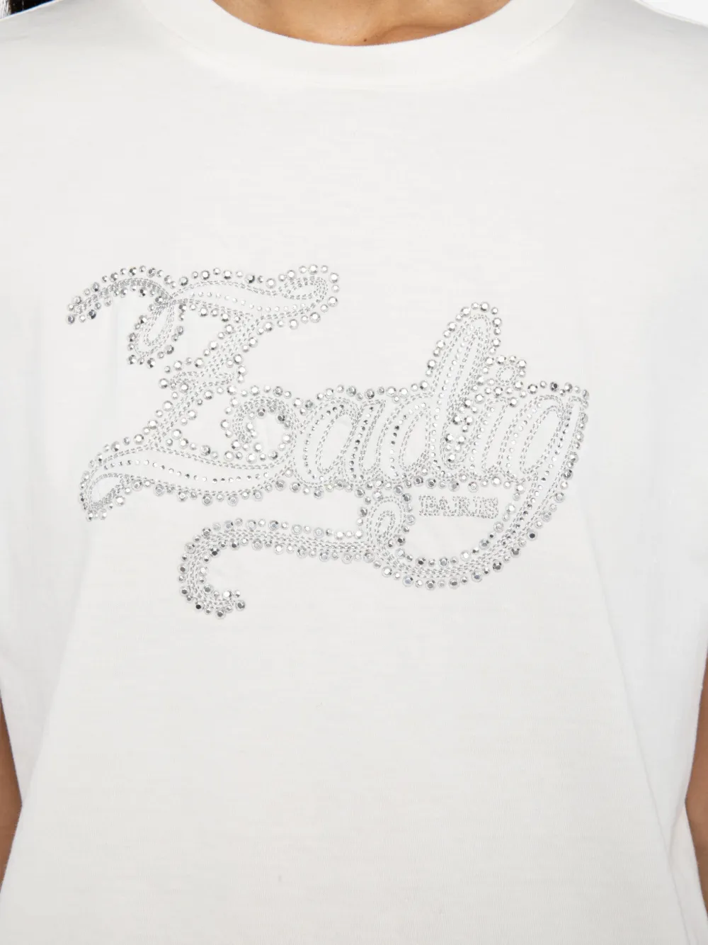 Zadig&Voltaire T-shirt verfraaid met kristallen en logo Wit