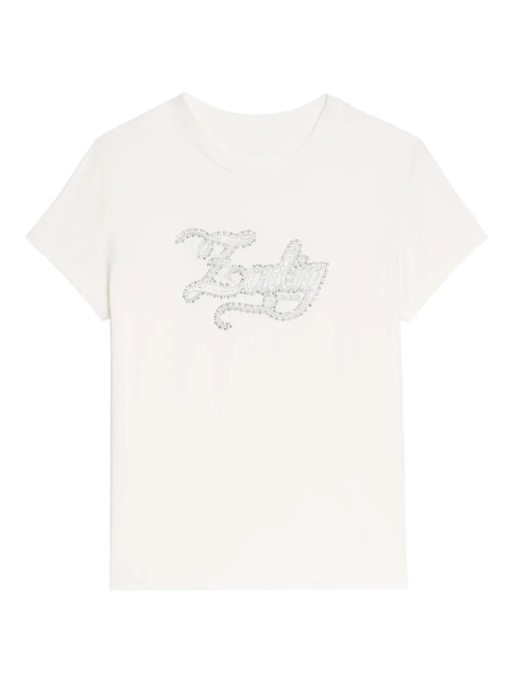 Zadig&Voltaire T-shirt verfraaid met kristallen en logo Wit
