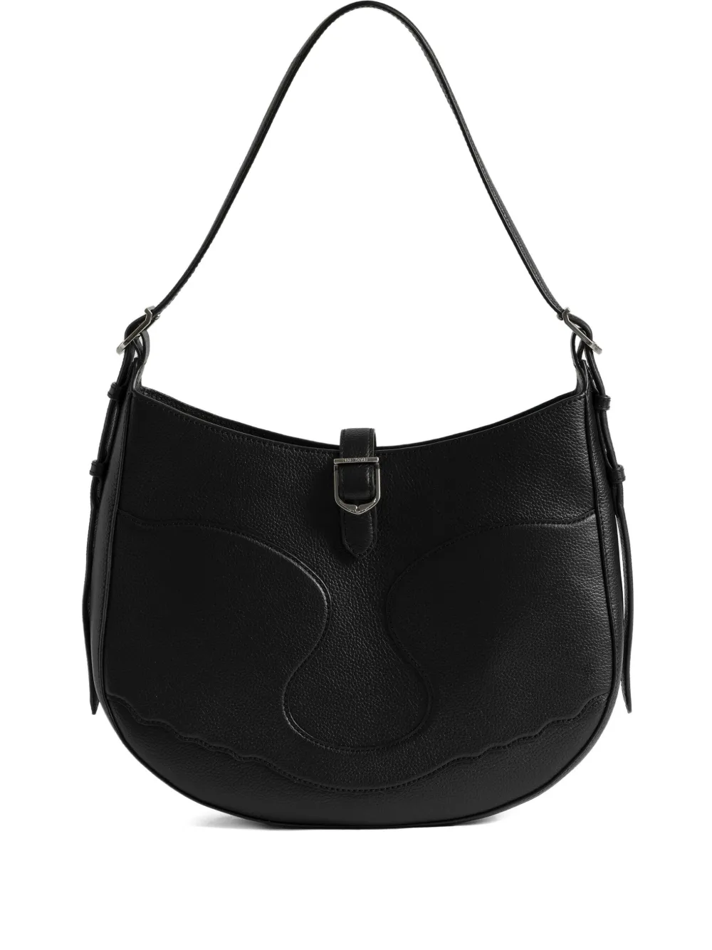 Zadig & Voltaire Moonrise Buckled Shoulder Bag In Black
