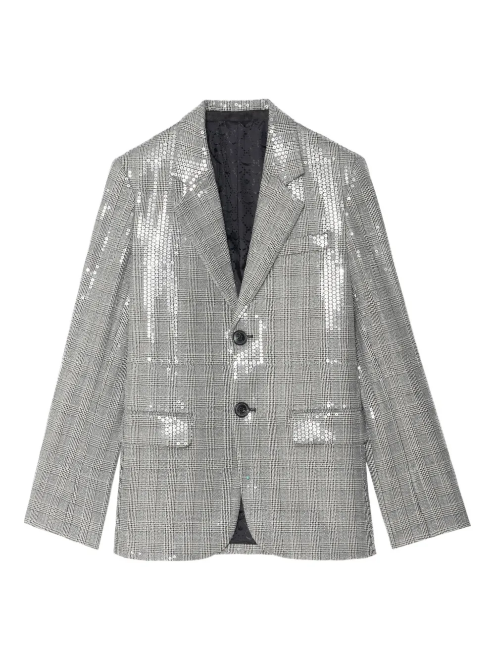 Zadig & Voltaire sequin-embellished check blazer - ブラック Zadig & Voltaire sequin-embellished check blazer - ブラック