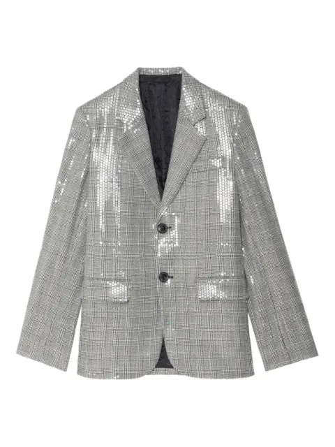 Zadig&Voltaire blazer con detalle de lentejuelas y cuadros