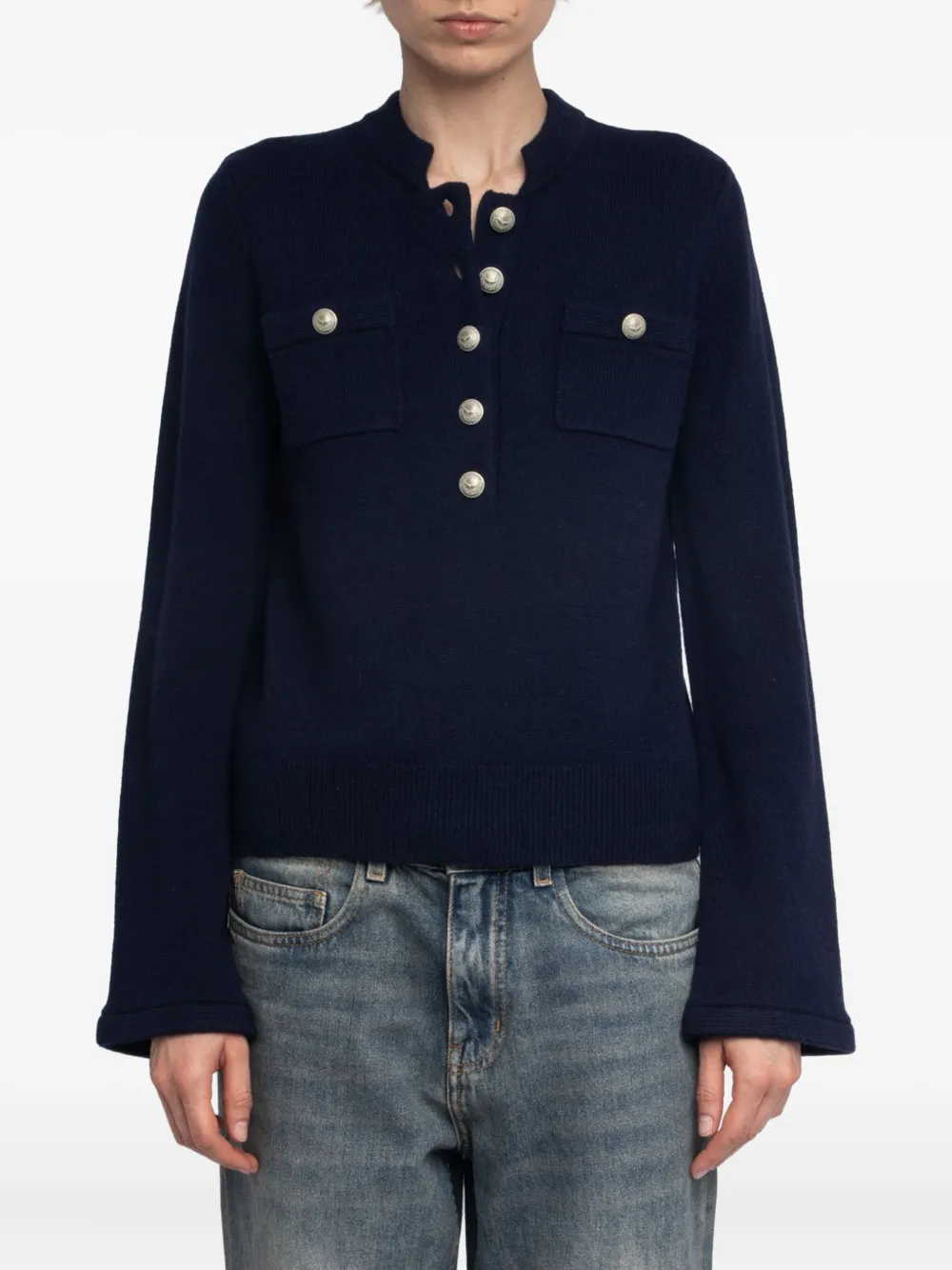Zadig&Voltaire button-detail jumper Blauw