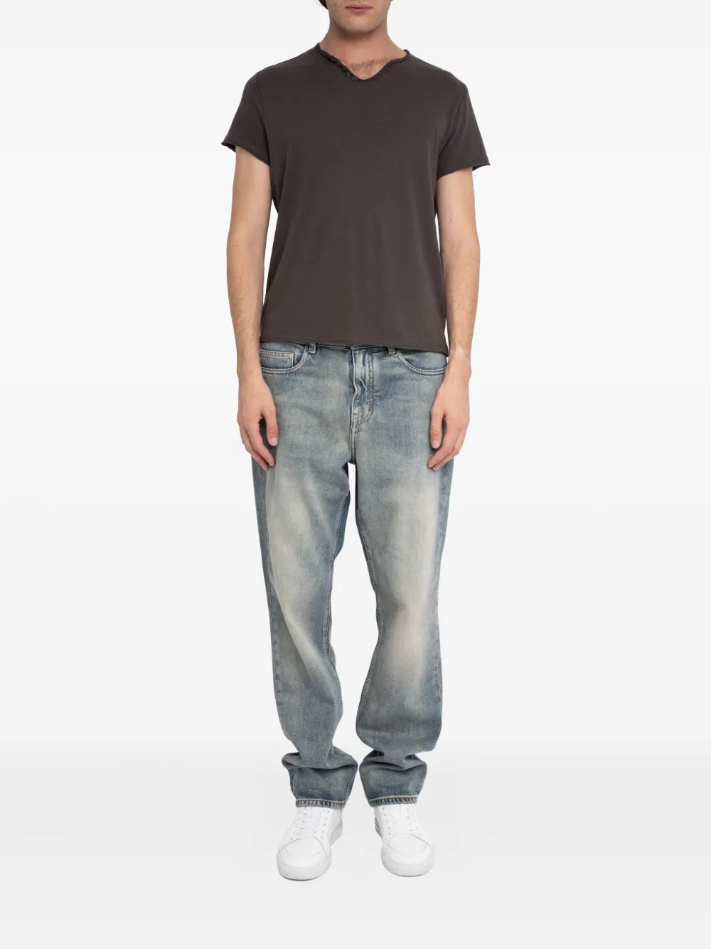 Zadig&Voltaire Henley T-shirt - Grijs