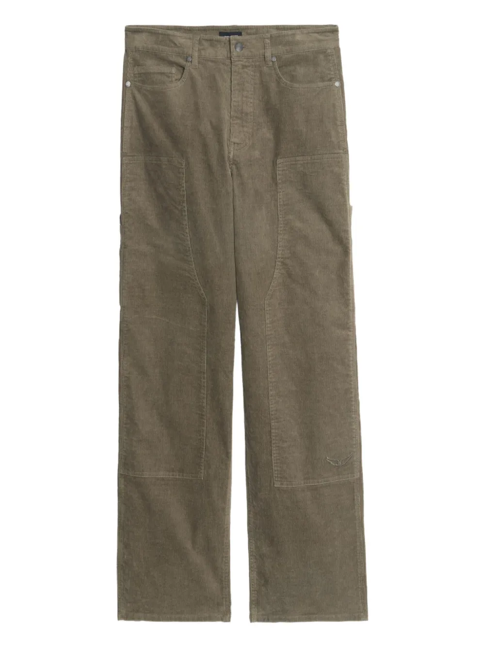 Zadig&Voltaire Pery ribfluwelen broek met opgestikte zak Groen
