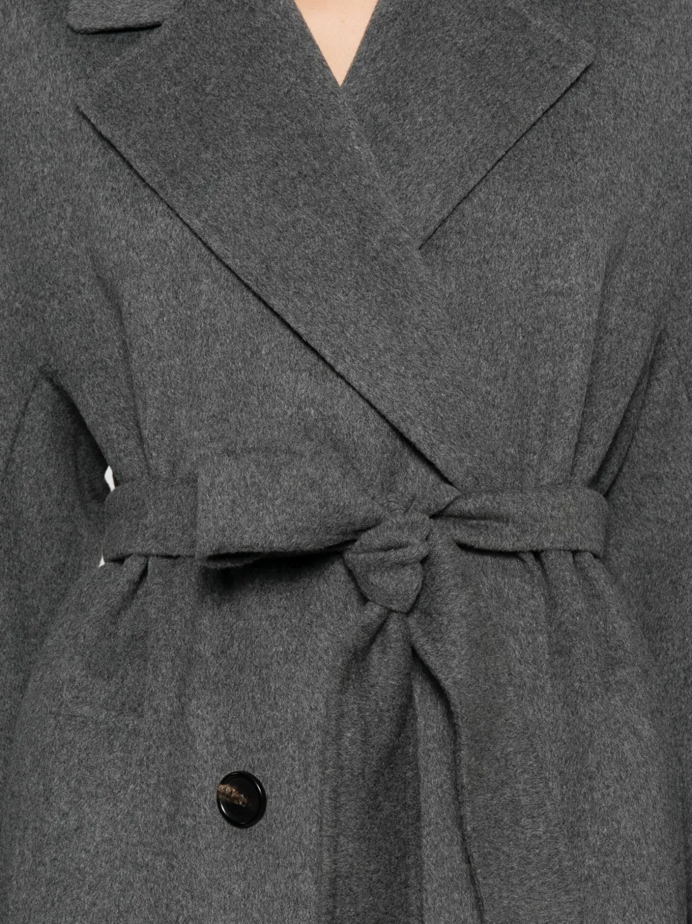 'S Max Mara belted double-breasted coat Grijs