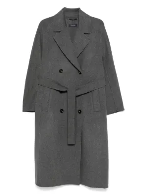 Loro Piana ダブルブレスト シルクコート | ブラウン | FARFETCH JP