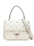 Valentino Garavani Pre-Owned 2018-2024 Medium Nappa Candystud Top Handle satchel - White