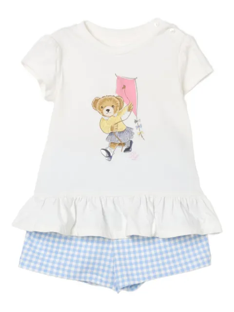 POLO RALPH LAUREN KIDS ruffled graphic tracksuit set (two-pieces)