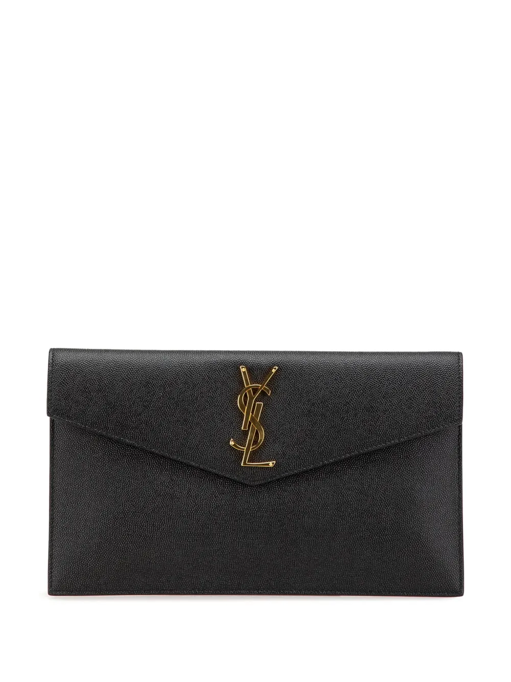 Pre-owned Saint Laurent 2020 Grain De Poudre Uptown Pouch Clutch Bag
