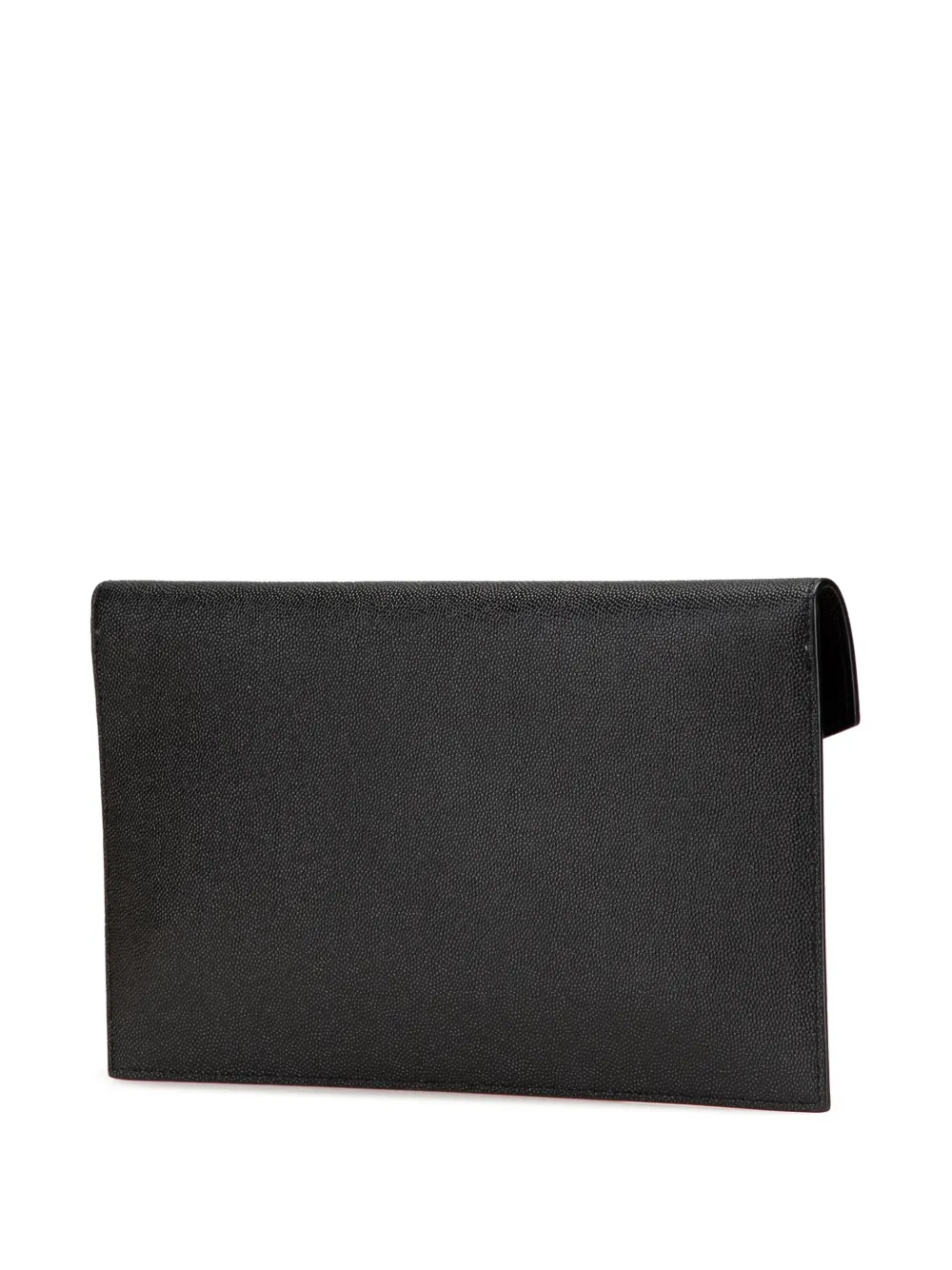 Pre-owned Saint Laurent 2020 Grain De Poudre Uptown Pouch Clutch Bag