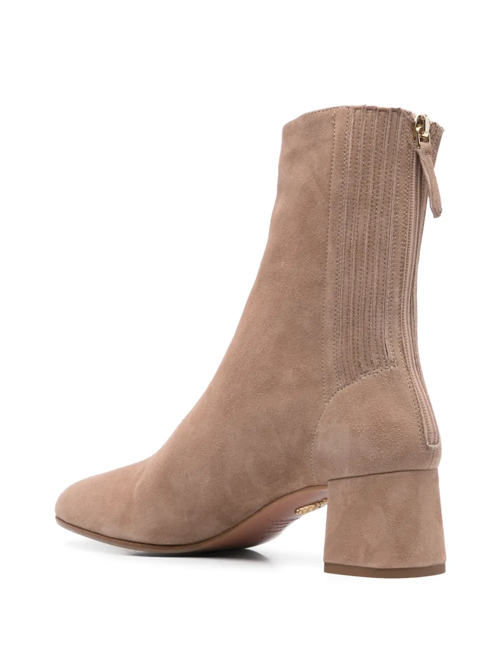 Aquazzura 50mm suede ankle boots Brown