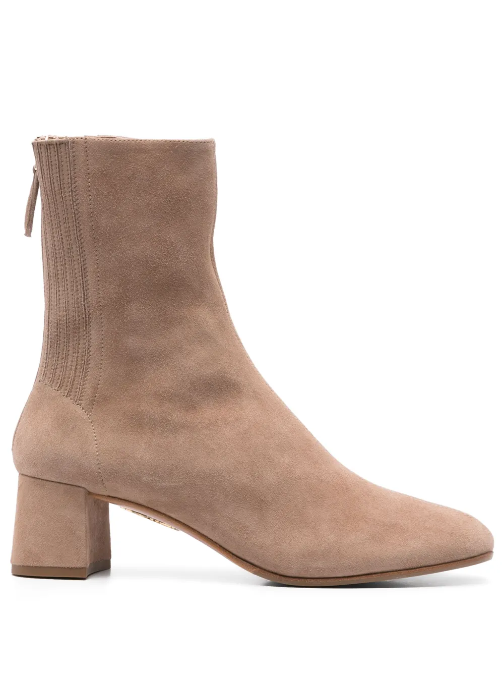 Aquazzura 50mm suede ankle boots Brown