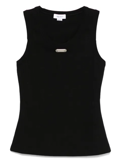 Alexander McQueen logo-plaque tank top