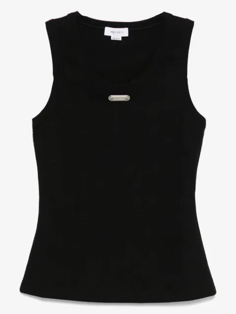Alexander McQueen logo-plaque tank top