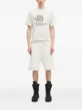 Aries Premium Aged Temple logo-print shorts - White