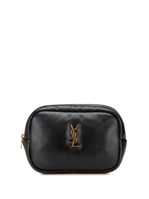 Saint Laurent Pre-Owned 2023 Mini Lambskin Monogram Calypso Cosmetic pouch