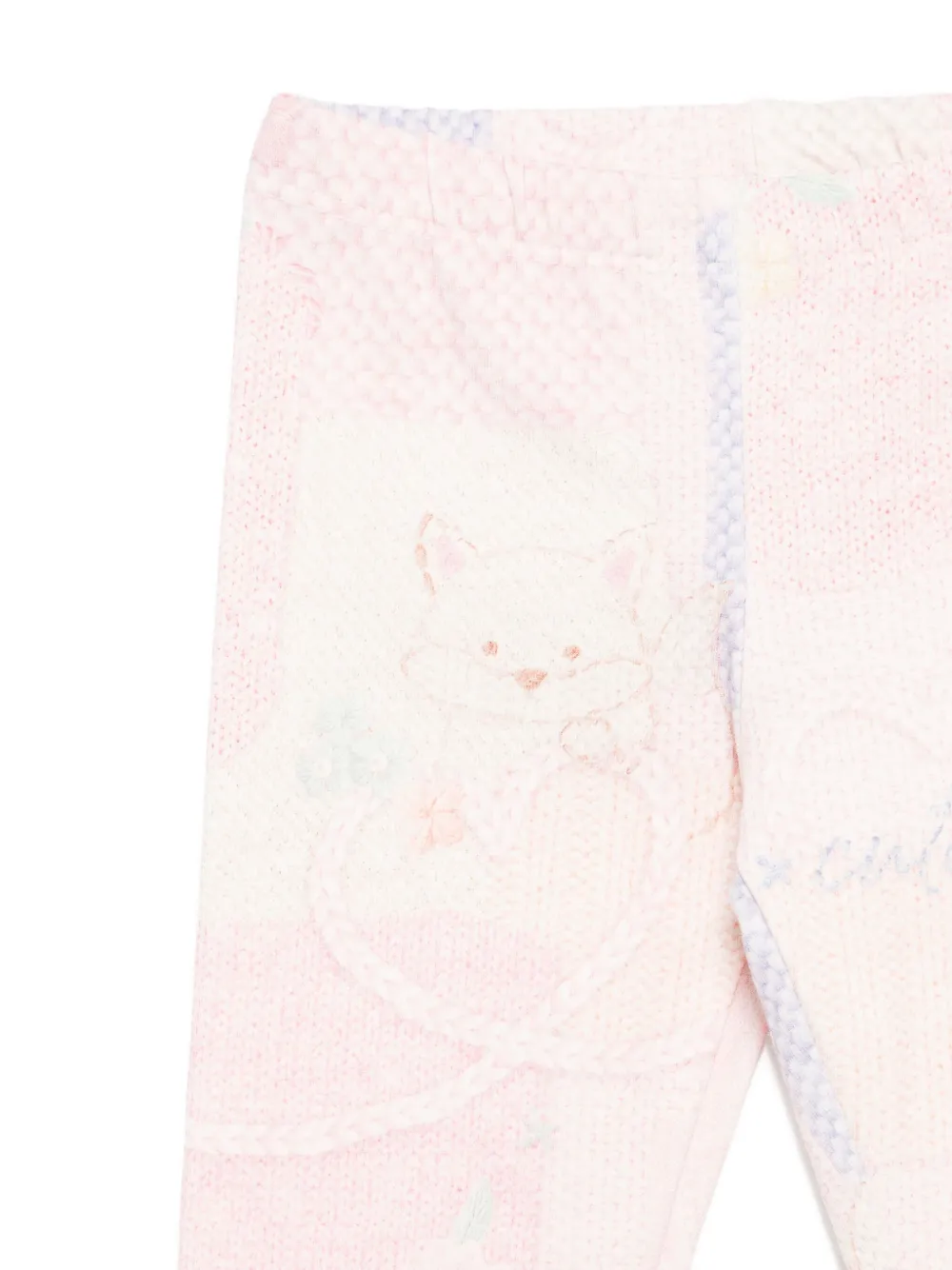 Lapin House Knit Print-panelled Tracksuit Set In Pink