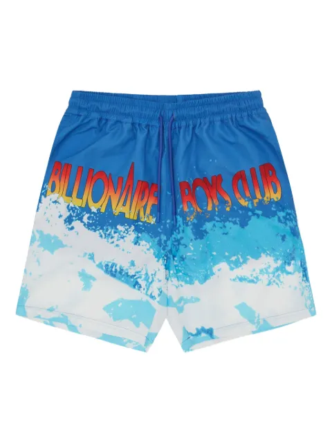 Billionaire Boys Club wave-print swim shorts