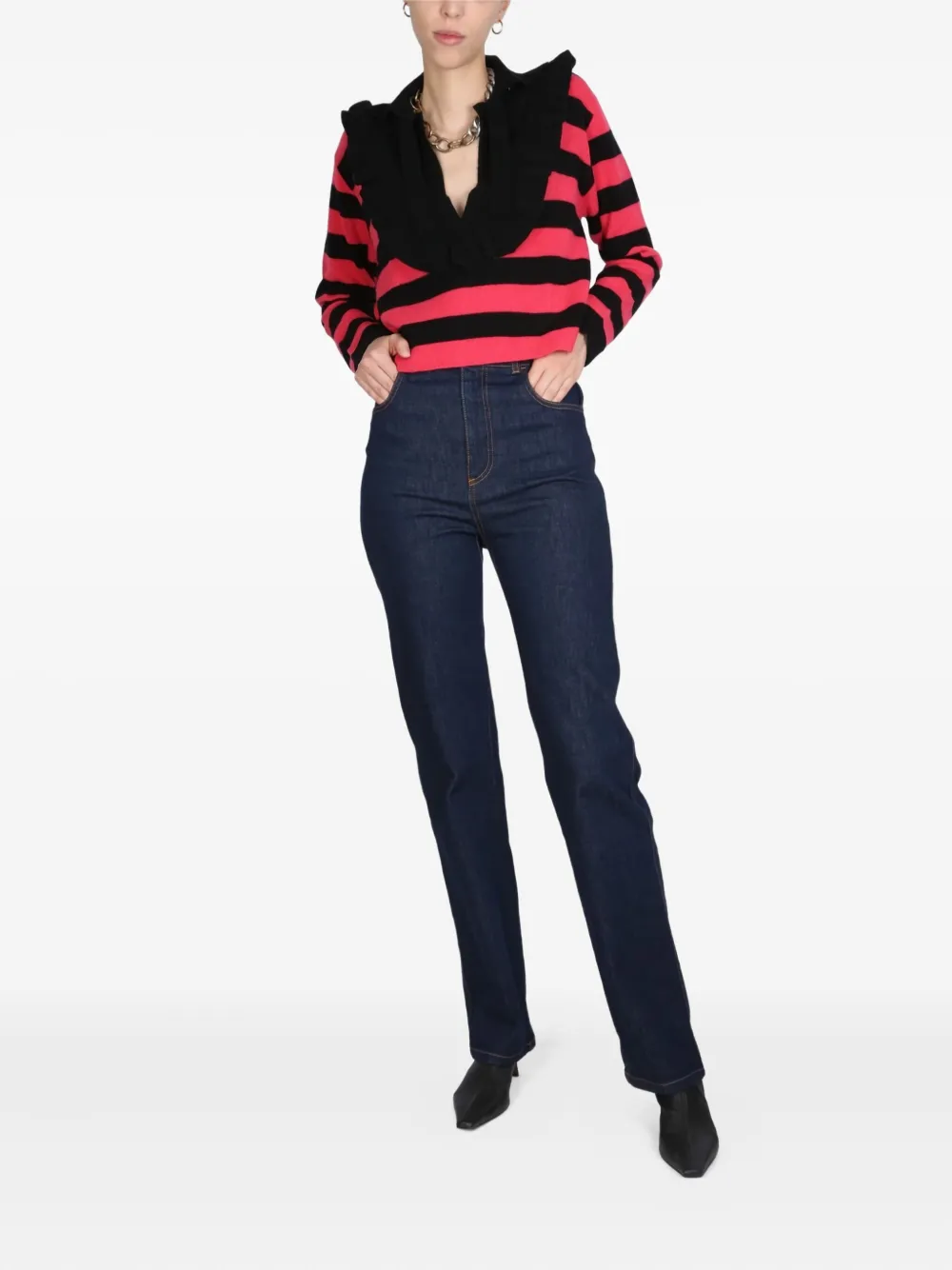 Philosophy Di Lorenzo Serafini double-button jeans - Blauw