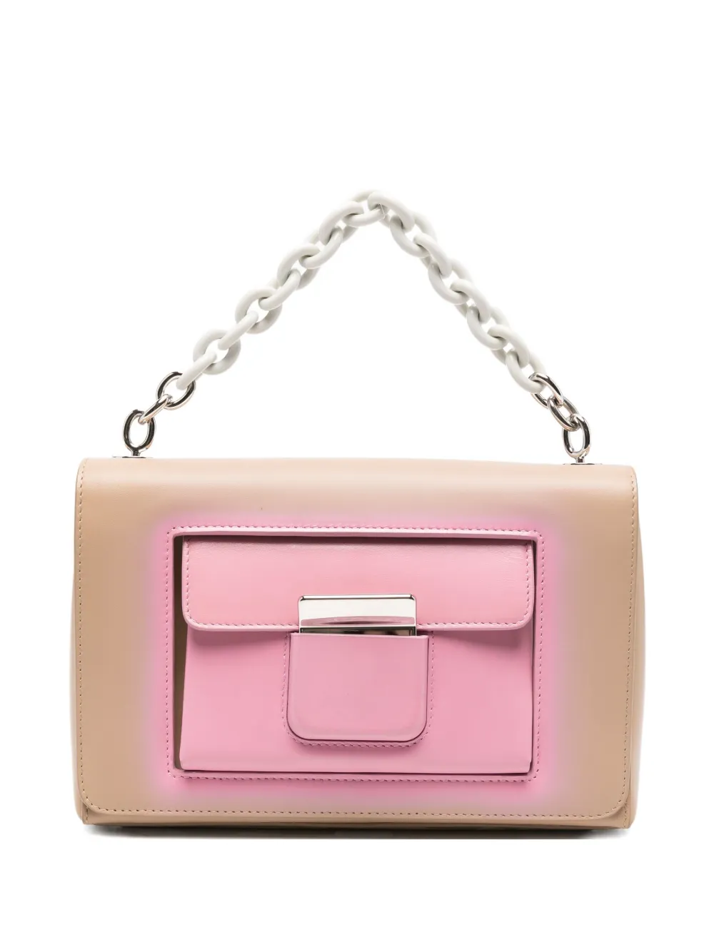 Balenciaga chain-link flap shoulder bag - ニュートラル Balenciaga chain-link flap shoulder bag - ニュートラル