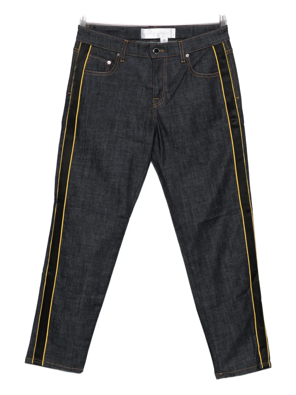 Victoria Beckham Stripe-detail Jeans In Black