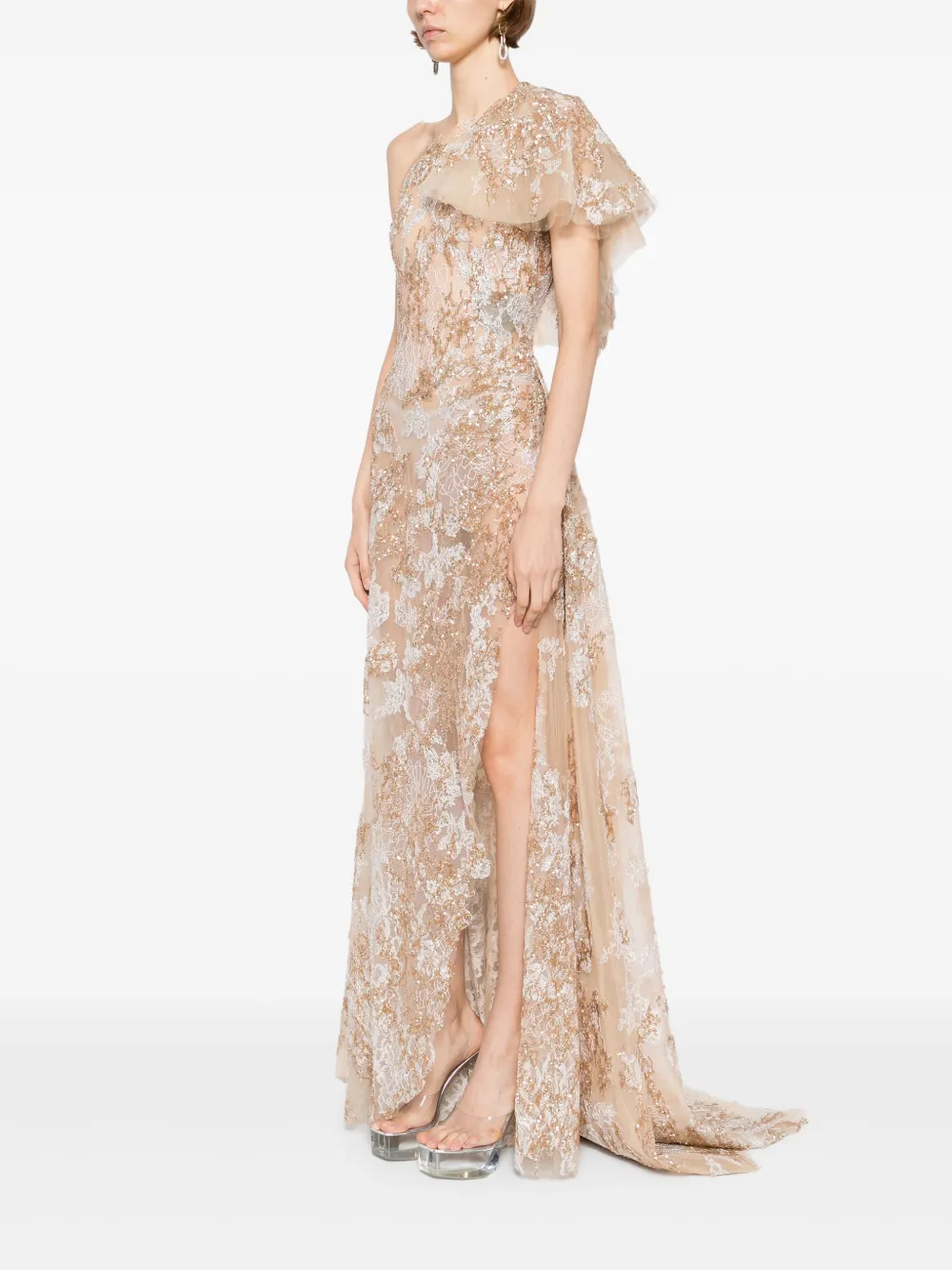 Saiid Kobeisy embroidered maxi dress Goud