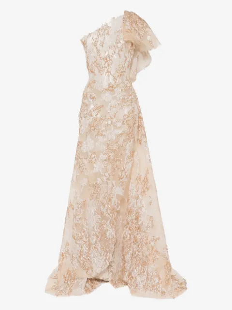 Saiid Kobeisy vestido largo bordado