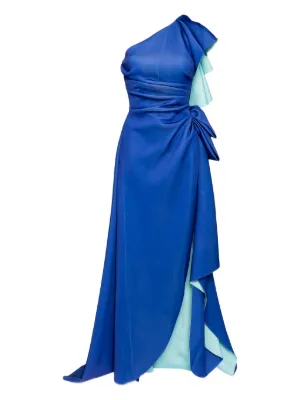 staud frida silk dress STAUD Frida Silk Maxi Dress | Blue