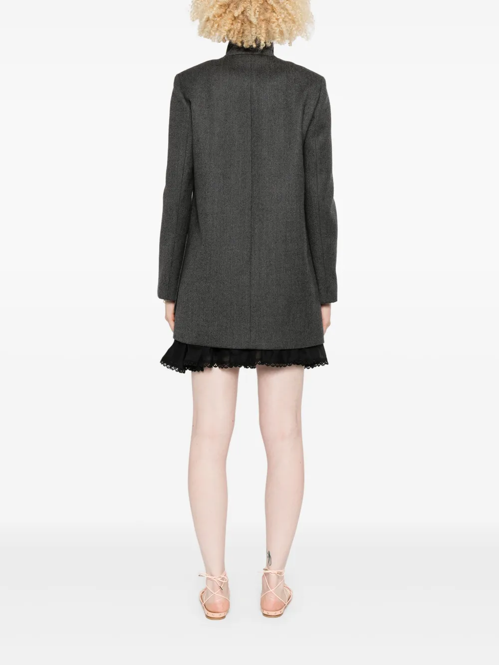Chloé Oversized mantel met rits Grijs