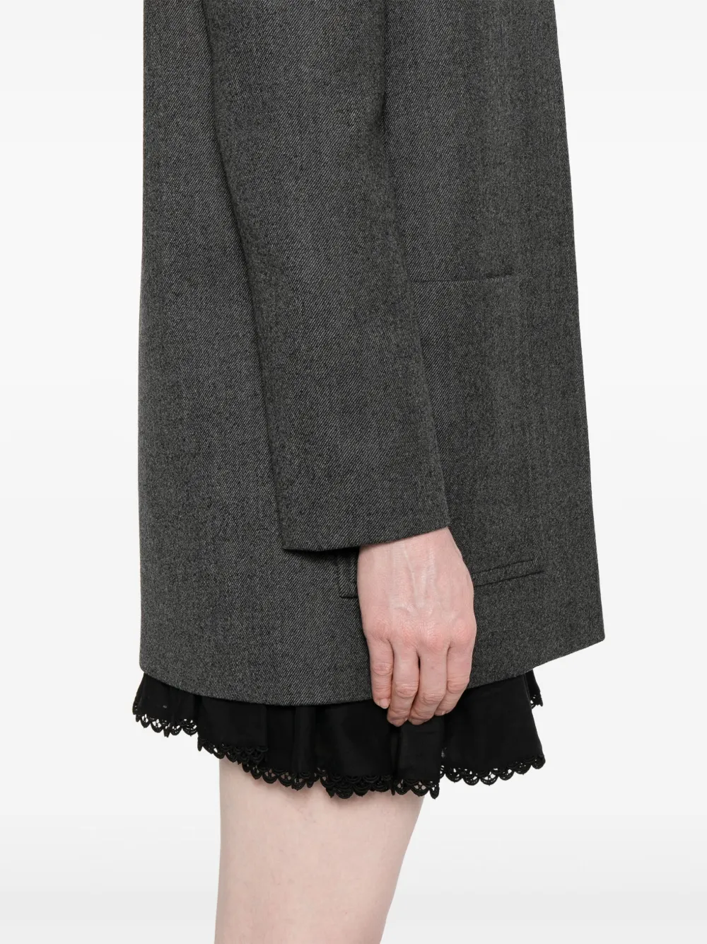 Chloé Oversized mantel met rits Grijs