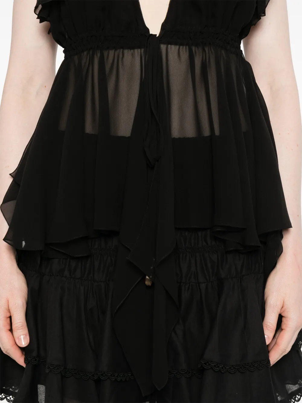 Chloé Zijden blouse Zwart