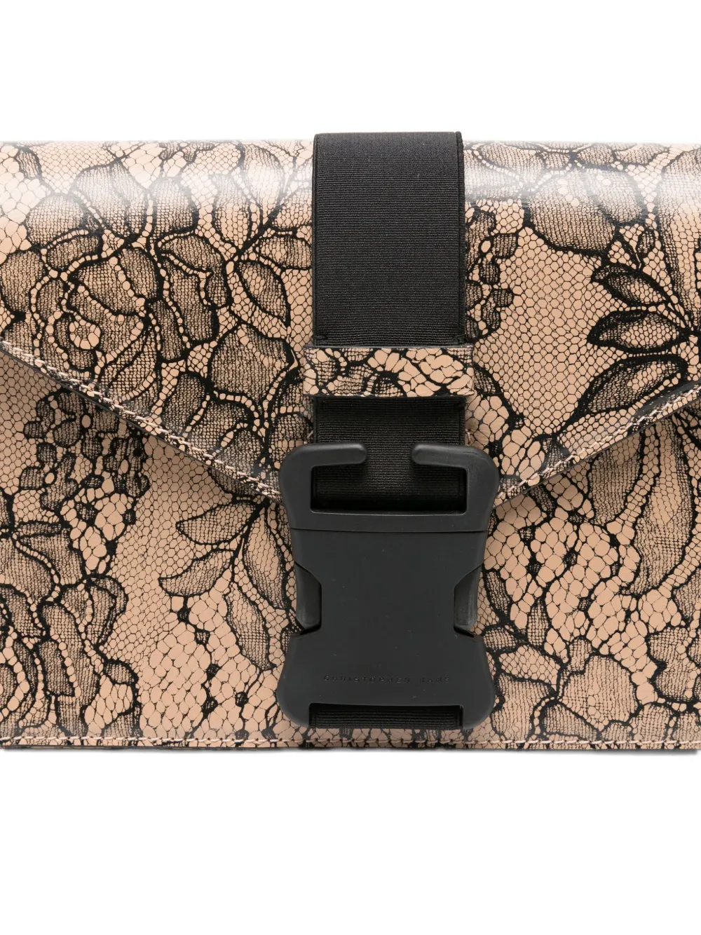 Christopher Kane Floral Buckle Shoulder Bag In Neutral