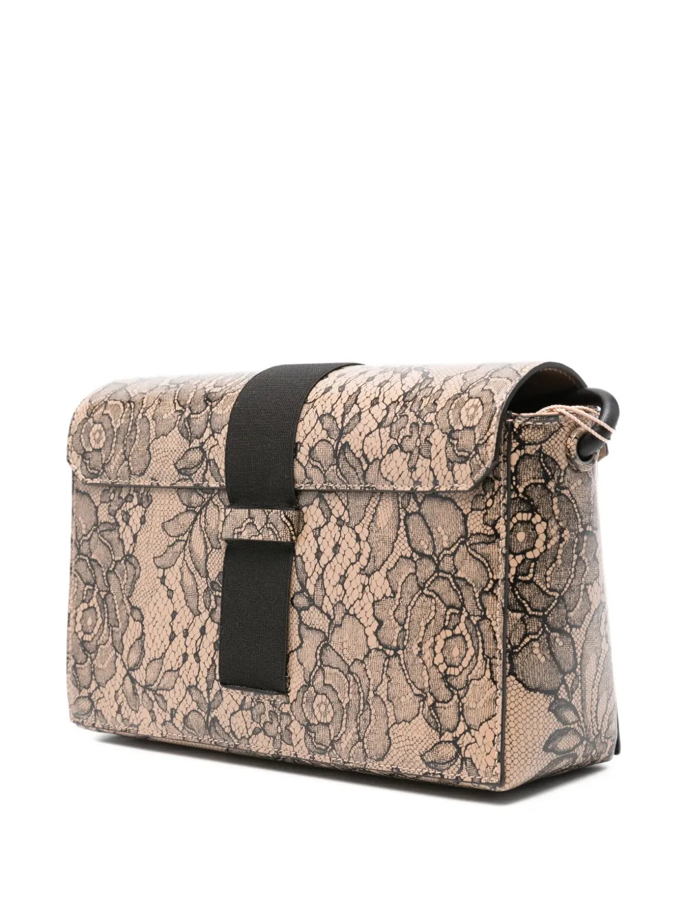 Christopher Kane Floral Buckle Shoulder Bag In Neutral