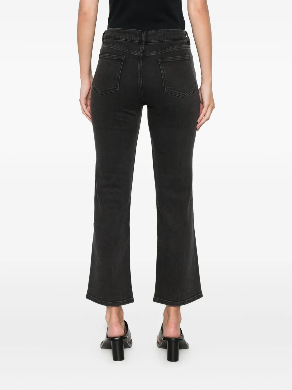 Victoria Beckham Stripe Denim Jeans In Black