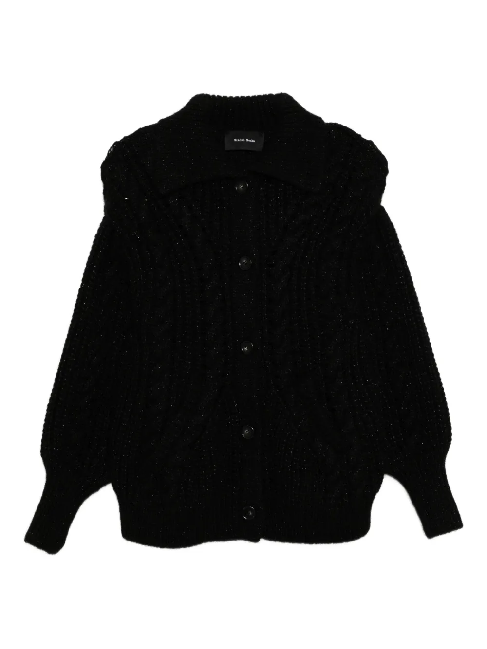 Simone Rocha sculpted chunky cardigan | Black | Image 1
